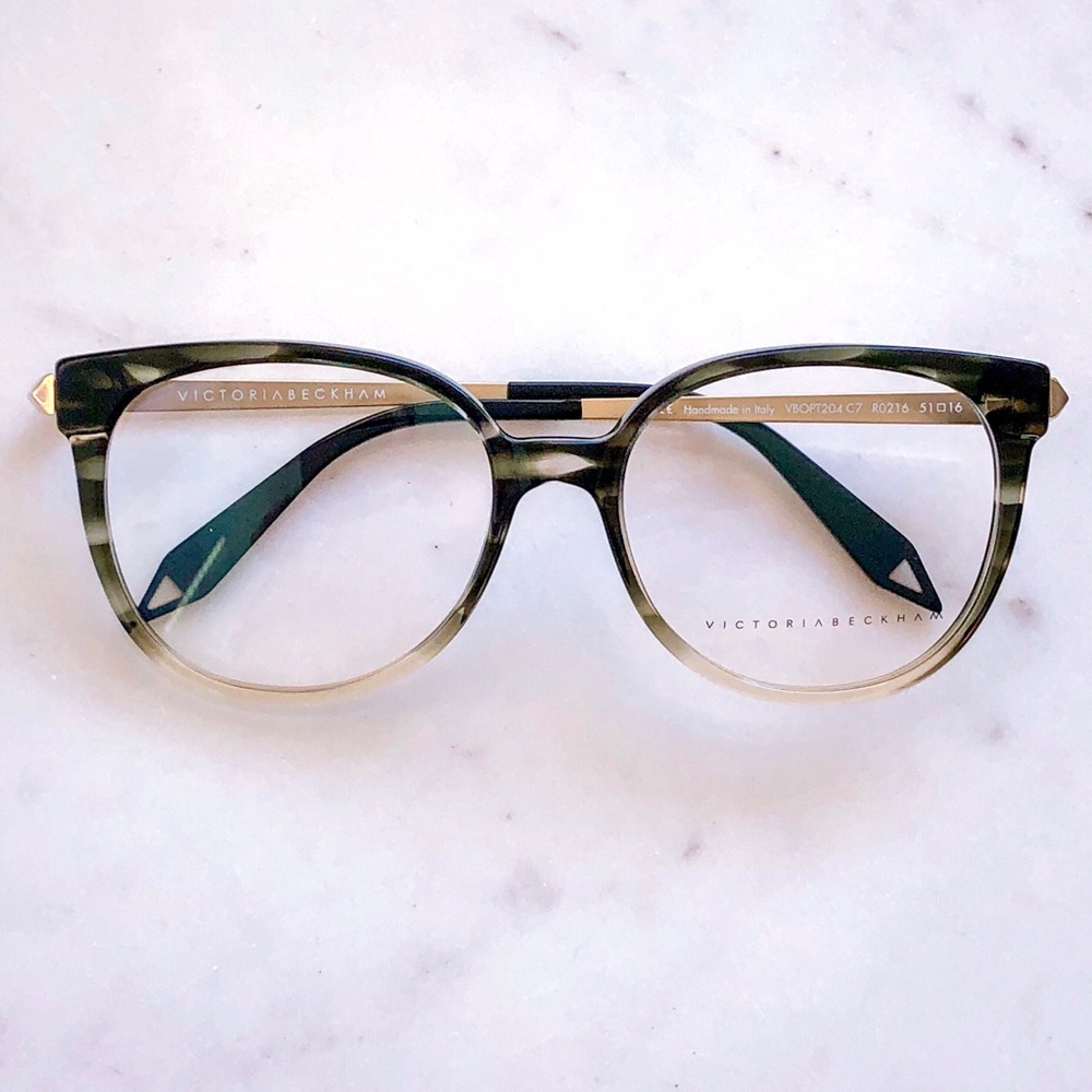 Victoria Beckham Green Tortoise Prescription - Picture 1 of 15
